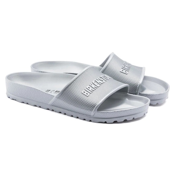 Birkenstock Men's Barbados EVA - Silver Slides Slippers Shoes Size 12 - Picture 3 of 8